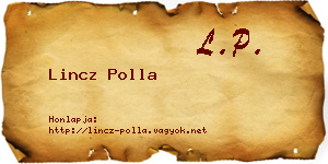 Lincz Polla névjegykártya